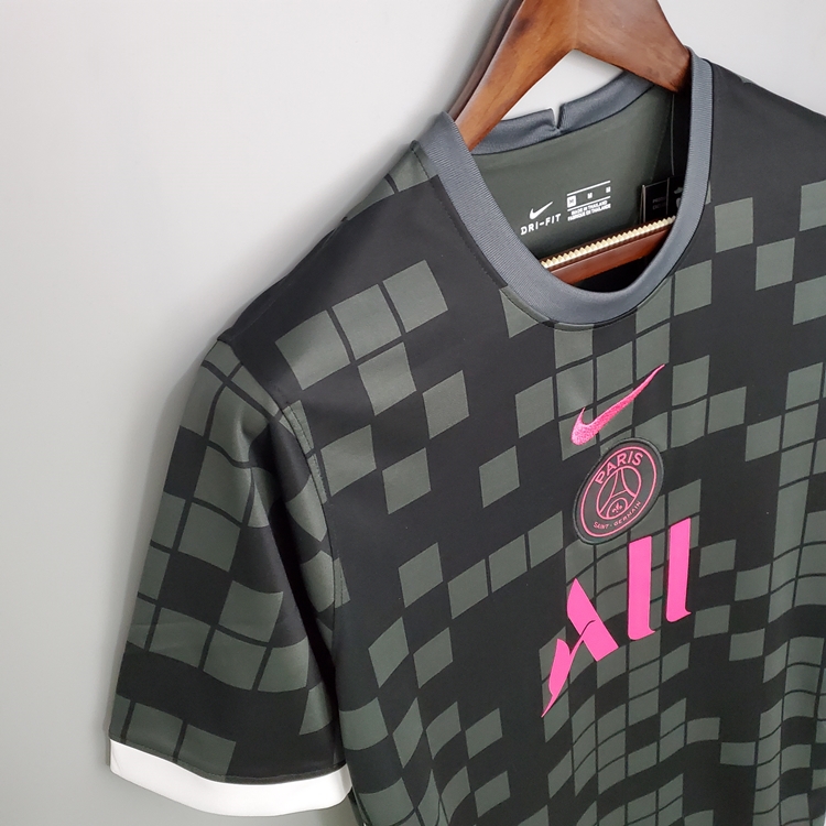 PSG 21-22 Black Soccer Jersey Shirt - Click Image to Close
